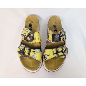 The Art Company Spain Platform Sandals Vintage Y2K Novelty Print 38 EU 8 US